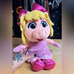 Plush Miss Piggy Doll with Pink Dress